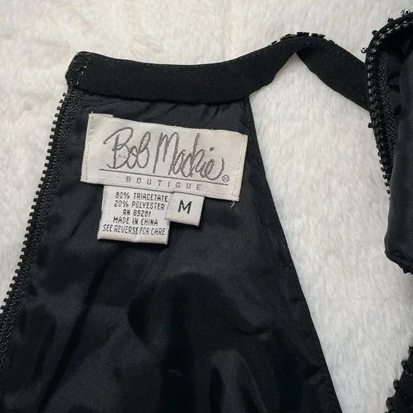 Vintage Black Sequin Halter Tank Top - Picture 3 of 8